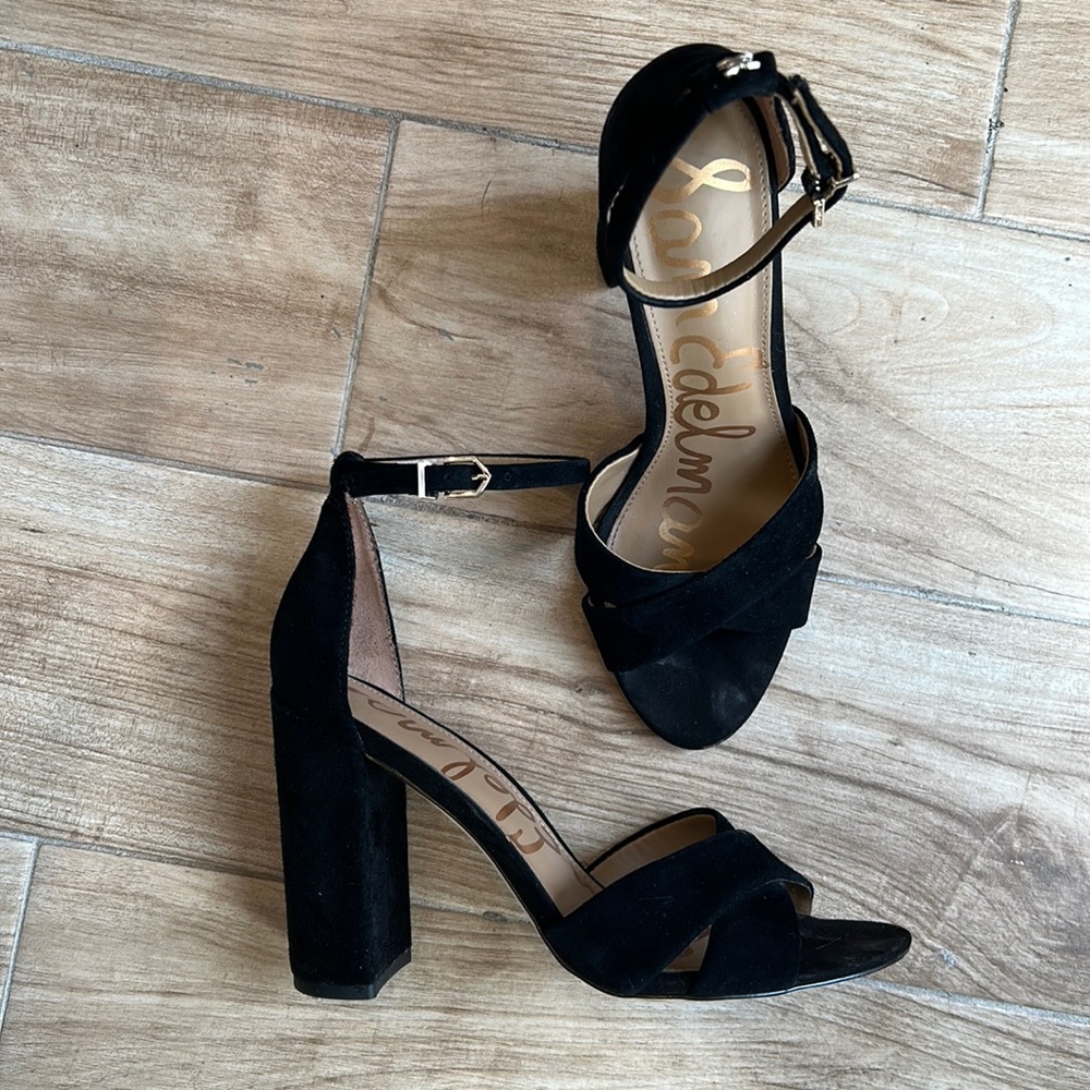 Sam Edelman Black Suede Heels